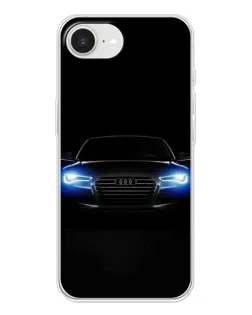 Чехол для iPhone 16e с картинкой «Audi в неоне»