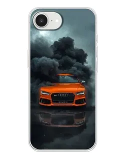 Чехол для iPhone 16e с картинкой «Audi в облаках дыма»