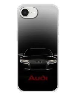 Чехол для iPhone 16e с картинкой «Audi — градиентный контур»