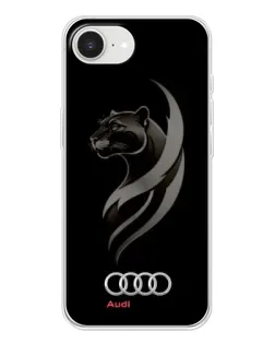 Чехол для iPhone 16e с картинкой «Графика — пантера и Audi»
