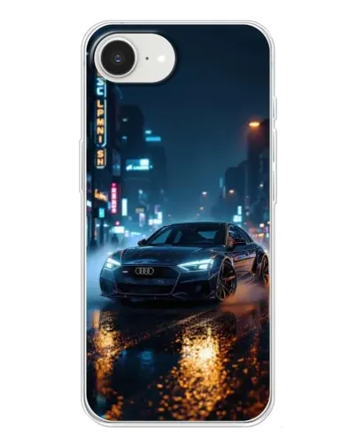 Чехол для iPhone 16e с картинкой «Ночной город и Audi» Чехол для iPhone 16e с картинкой «Ночной город и Audi»