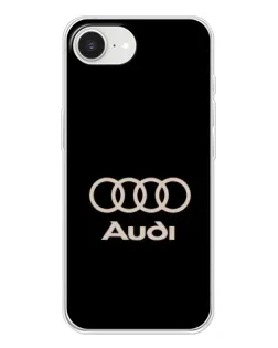 Чехол для iPhone 16e с картинкой «Audi — золотой логотип»