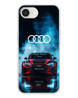 Чехол для iPhone 16e с картинкой «Audi Sport — неон»