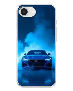 Чехол для iPhone 16e с картинкой «Audi — голубая энергия»
