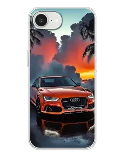 Чехол для iPhone 16e с картинкой «Audi — закат»