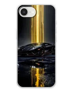 Чехол для iPhone 16e с картинкой «Ночной Lamborghini драйв»