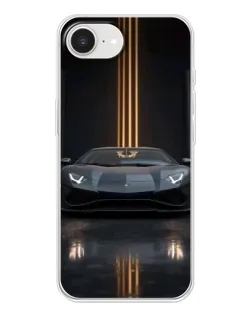 Чехол для iPhone 16e с картинкой «Lamborghini золотые линии»