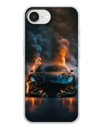 Чехол для iPhone 16e с картинкой «Lamborghini дымная эстетика»