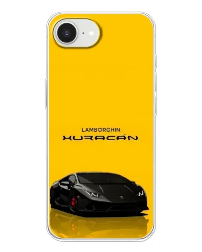 Чехол для iPhone 16e с картинкой «Lamborghini Huracan черный»