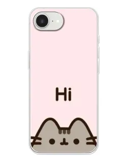 Чехол для iPhone 16e с картинкой «Пушин говорит Hi»