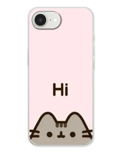 Чехол для iPhone 16e с картинкой «Пушин говорит Hi»