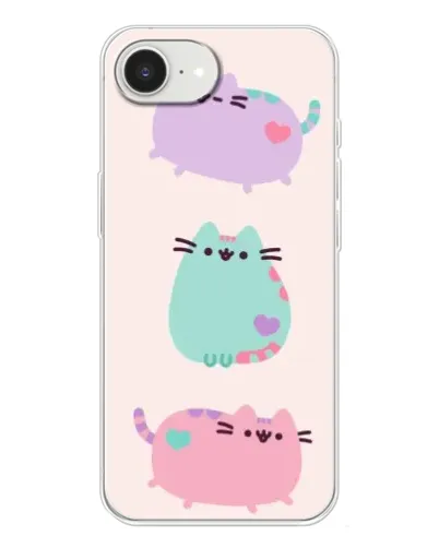 Чехол для iPhone 16e с картинкой «Pusheen трио»