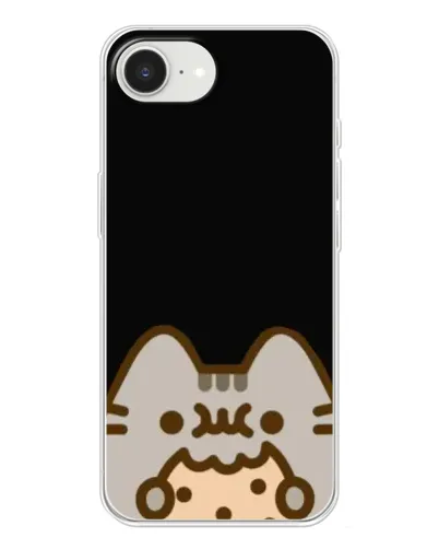 Чехол для iPhone 16e с картинкой «Пушин на черном»
