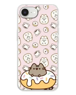 Чехол для iPhone 16e с картинкой «Пушин на пончике»