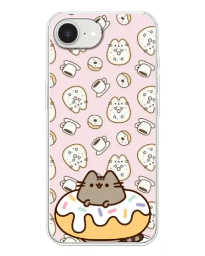 Чехол для iPhone 16e с картинкой «Пушин на пончике»