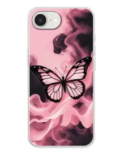 Чехол для iPhone 16e с картинкой «Бабочка в дыму»