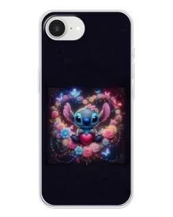 Чехол для iPhone 16e с картинкой «Stitch в цветах»