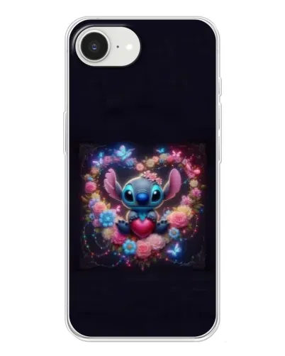 Чехол для iPhone 16e с картинкой «Stitch в цветах» Чехол для iPhone 16e с картинкой «Stitch в цветах»