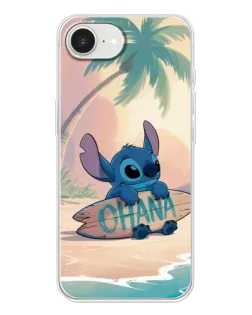 Чехол для iPhone 16e с картинкой «Стич на серфе»