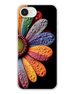 Чехол для iPhone 16e с картинкой «Радужный цветок»