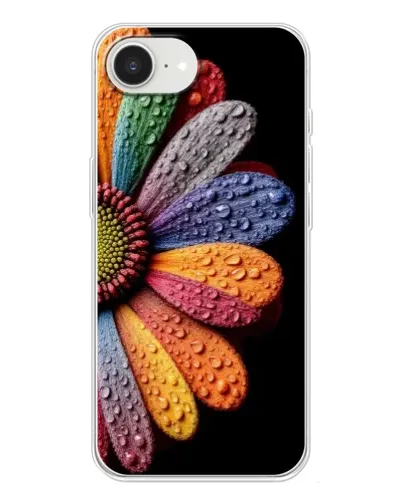 Чехол для iPhone 16e с картинкой «Радужный цветок»