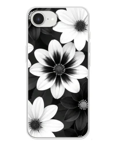 Чехол для iPhone 16e с картинкой «Монохромные астры»
