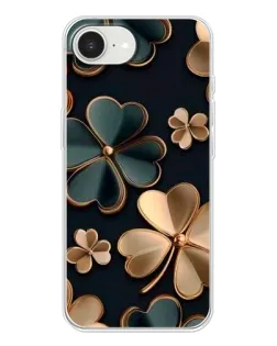 Чехол для iPhone 16e с картинкой «Клевер в золоте»