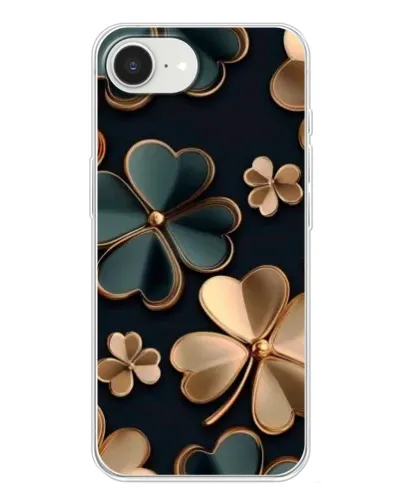 Чехол для iPhone 16e с картинкой «Клевер в золоте»