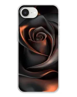 Чехол для iPhone 16e с картинкой «Шелковая черная роза»