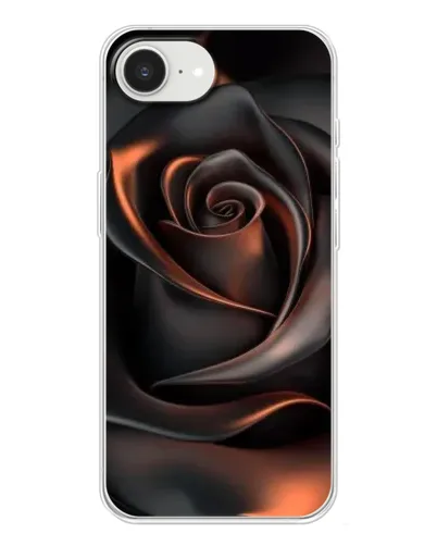 Чехол для iPhone 16e с картинкой «Шелковая черная роза»