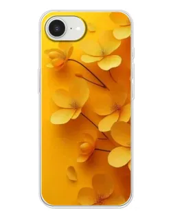 Чехол для iPhone 16e с картинкой «Золотые лепестки»