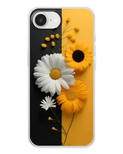 Чехол для iPhone 16e с картинкой «Подсолнух и ромашка»