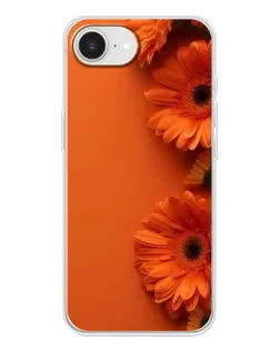 Чехол для iPhone 16e с картинкой «Оранжевые герберы»