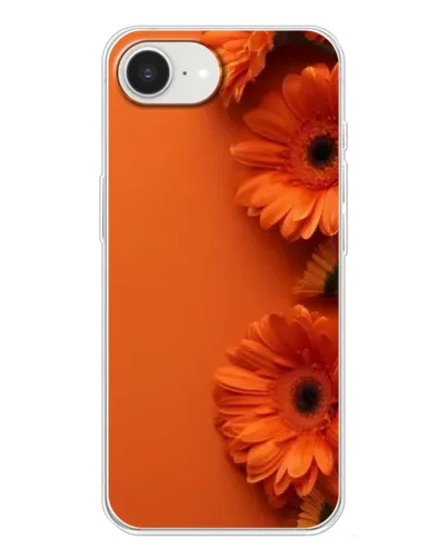 Чехол для iPhone 16e с картинкой «Оранжевые герберы»