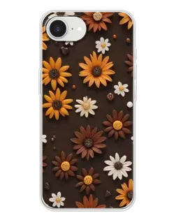 Чехол для iPhone 16e с картинкой «Узор из маленьких подсолнухов»