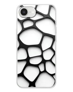 Чехол для iPhone 16e с картинкой «Белая объемная сетка» Чехол для iPhone 16e с картинкой «Белая объемная сетка»