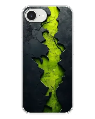Чехол для iPhone 16e с картинкой «Салатовый разлом скалы»