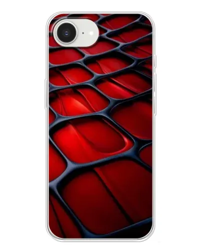 Чехол для iPhone 16e с картинкой «Красная глянцевая сетка»