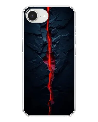 Чехол для iPhone 16e с картинкой «Kрасная лавовая трещина»