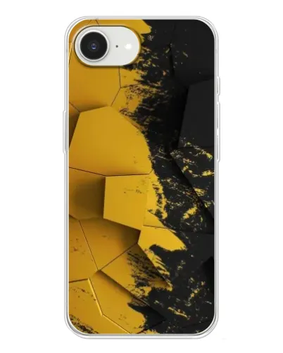 Чехол для iPhone 16e с картинкой «Золотые осколки геометрии»