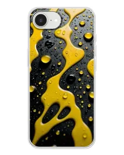 Чехол для iPhone 16e с картинкой «Жидкое желтое золото»