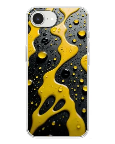 Чехол для iPhone 16e с картинкой «Жидкое желтое золото»
