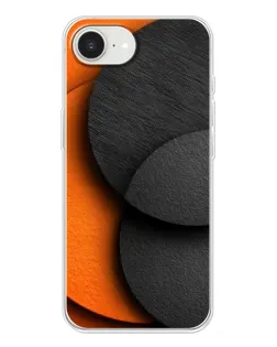 Чехол для iPhone 16e с картинкой «Геометрия оранжевых кругов»
