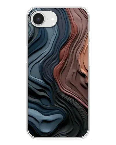 Чехол для iPhone 16e с картинкой «Цветные волны каньона»