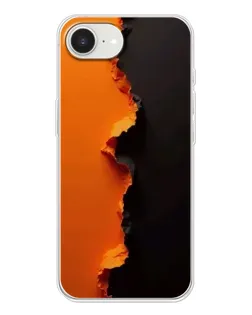 Чехол для iPhone 16e с картинкой «Оранжевый разлом»