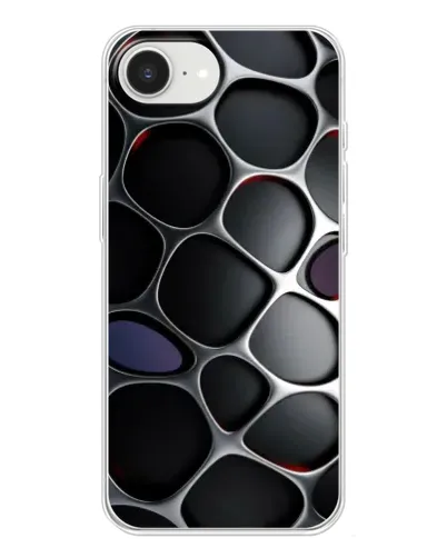Чехол для iPhone 16e с картинкой «Объемная темная решетка»