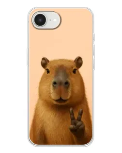 Чехол для iPhone 16e с картинкой «Капибара виктория»