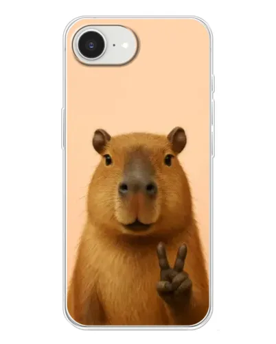 Чехол для iPhone 16e с картинкой «Капибара виктория» Чехол для iPhone 16e с картинкой «Капибара виктория»