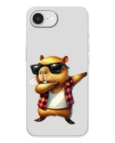 Чехол для iPhone 16e с картинкой «Капибара рэпер даб» Чехол для iPhone 16e с картинкой «Капибара рэпер даб»