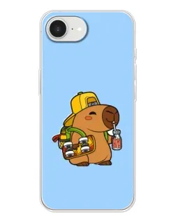 Чехол для iPhone 16e с картинкой «Капибара на скейте»